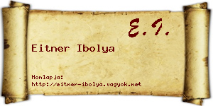 Eitner Ibolya névjegykártya